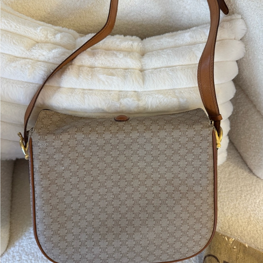 Brown Celine Patterned Shoulder/Messenger Bag - image 2